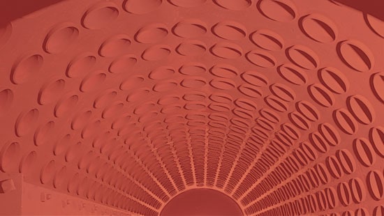 Interior of boiler pipe.