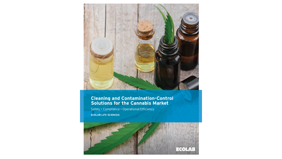 Brochure cover for Cleaning and contamination control for the cannabis market 