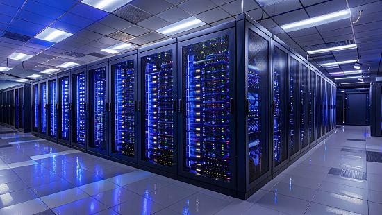 Data center server hall with direct-to-chip cooling system